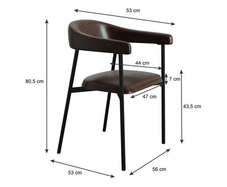 Jogo de Cadeiras de Jantar Angel Galaxy Tecido Café | Westwing