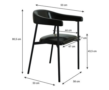 Jogo de Cadeiras de Jantar Angel Preto | Westwing