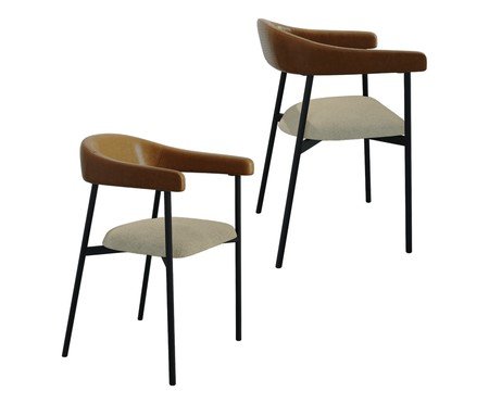 Jogo de Cadeiras de Jantar Angel Tecido Mesclado | Westwing