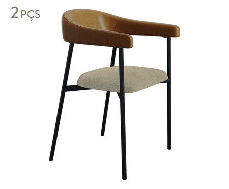 Jogo de Cadeiras de Jantar Angel Tecido Mesclado | Westwing