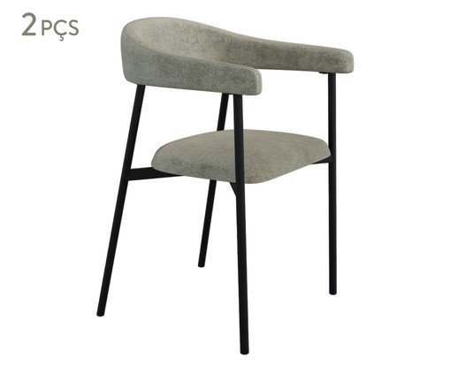 Jogo de Cadeiras de Jantar Angel Tecido Lautrec Off White, Off White | WestwingNow