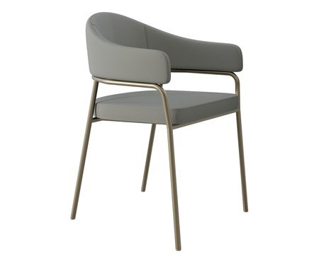 Cadeira de Jantar OliviaTecido Champanhe Off White | Westwing