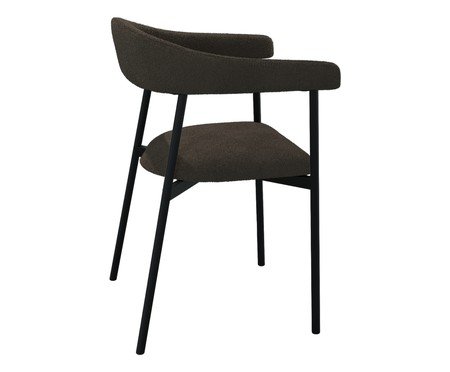 Cadeira de Jantar Angel Tecido Boucle Marrom | Westwing