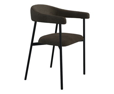 Cadeira de Jantar Angel Tecido Boucle Marrom | Westwing