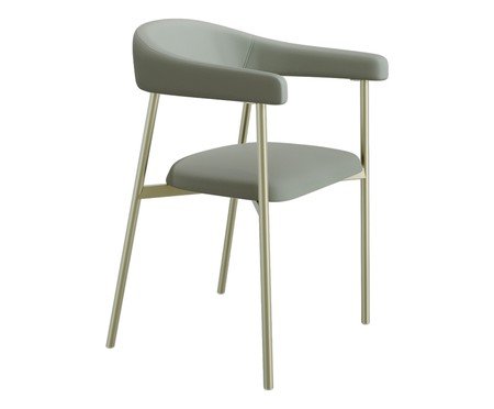 Cadeira de Jantar Angel Tecido Champanhe Off White | Westwing