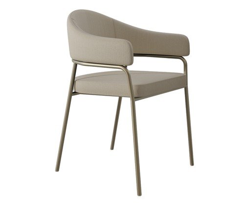 Cadeira de Jantar Olivia Tecido Corriente Champanhe, beige | WestwingNow