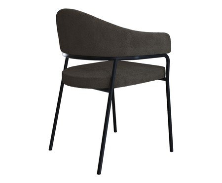 Jogo de Cadeiras de Jantar Olivia Corin Tecido Boucle Marrom | Westwing