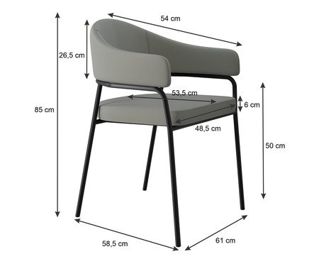 Cadeira de Jantar Olivia Tecido Off White | Westwing