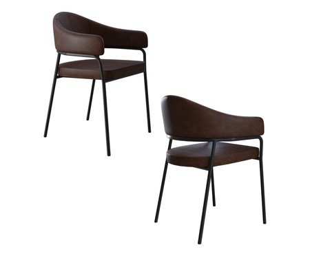 Jogo de Cadeiras de Jantar Olivia Ramos Tecido Whisky | Westwing