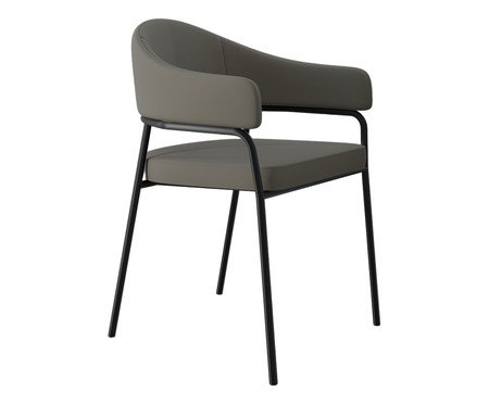 Cadeira de Jantar Olivia Tecido Cinza | Westwing