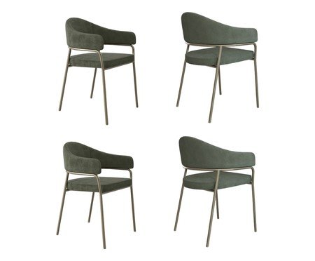 Jogo de Cadeiras de Jantar Olivia Tecido Boucle | Westwing