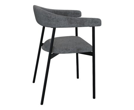 Jogo de Cadeiras de Jantar Angel Tecido Lautrec Cinza Escuro | Westwing