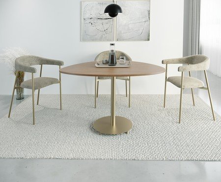 Jogo de Cadeiras de Jantar Angel Tecido Lautrec Champanhe | Westwing