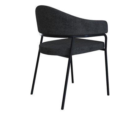 Jogo de Cadeiras de Jantar Olivia Tecido Lautrec Grafite | Westwing