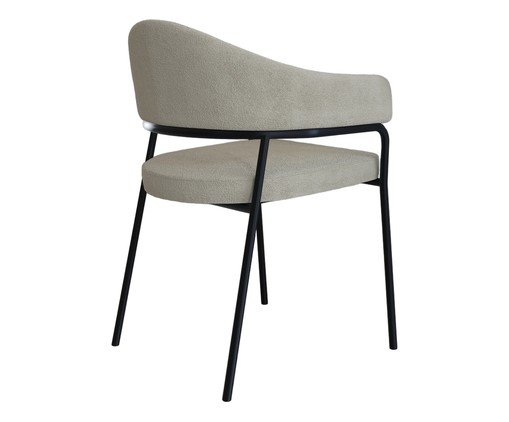 Cadeira de Jantar Olivia Tecido Boucle Vanilla, Natural | WestwingNow