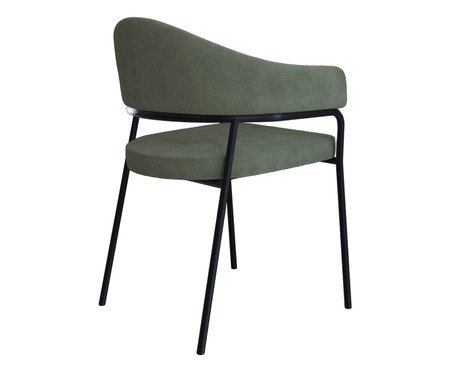 Jogo de Cadeiras de Jantar Olivia Corin Tecido Boucle Verde | Westwing