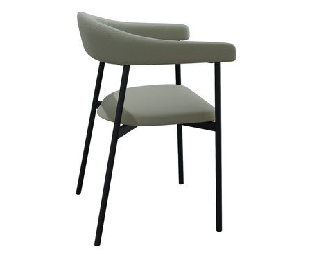 Jogo de Cadeiras de Jantar Angel Tecido Off White e preto | Westwing