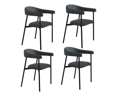 Jogo de Cadeiras de Jantar Angel Sky Tecido Boucle Nuvem | Westwing