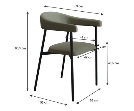 Cadeira de Jantar Angel Tecido Cinza | Westwing