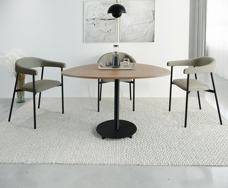 Cadeira de Jantar Angel Tecido Cinza | Westwing