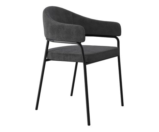 Cadeira de Jantar Olivia Tecido Boucle Nuvem, grey | WestwingNow