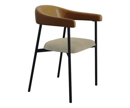 Cadeira de Jantar Angel Tecido Mesclado Vanila | Westwing