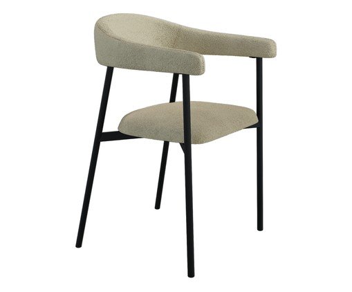 Cadeira de Jantar Angel Tecido Boucle Vanilla, Natural | WestwingNow