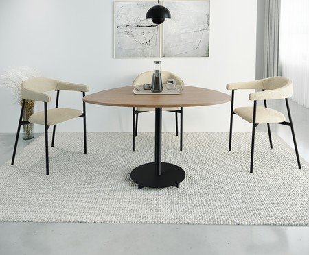 Cadeira de Jantar Angel Tecido Boucle Vanilla | Westwing