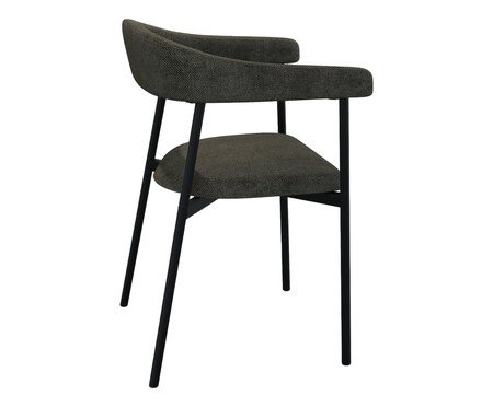 Jogo de Cadeiras de Jantar Angel Tecido Lautrec Marrom e Preto | Westwing