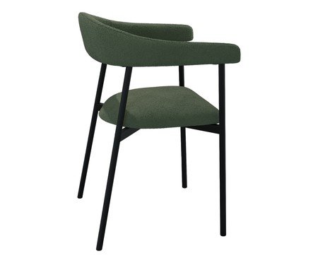 Cadeira de Jantar Angel Tecido Boucle Verde | Westwing