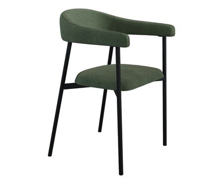 Cadeira de Jantar Angel Tecido Boucle Verde | Westwing
