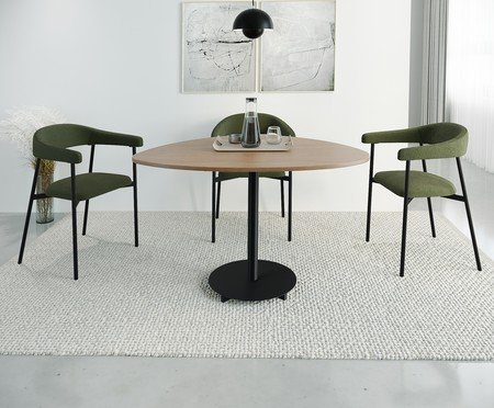 Cadeira de Jantar Angel Tecido Boucle Verde | Westwing