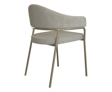 Cadeira de Jantar Olivia Tecido Boucle Champanhe Vanilla | Westwing