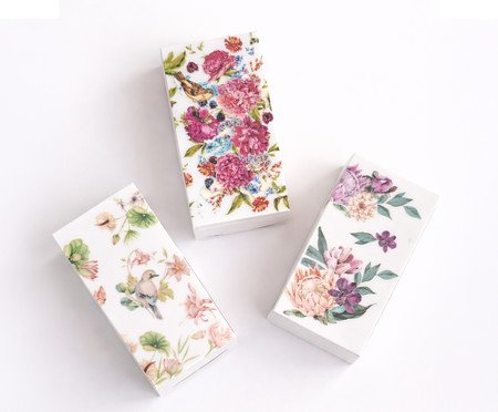 Caixa Decorativa para Fósforos Garden Rosa | Westwing