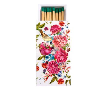 Caixa Decorativa para Fósforos Flores Rosa | Westwing