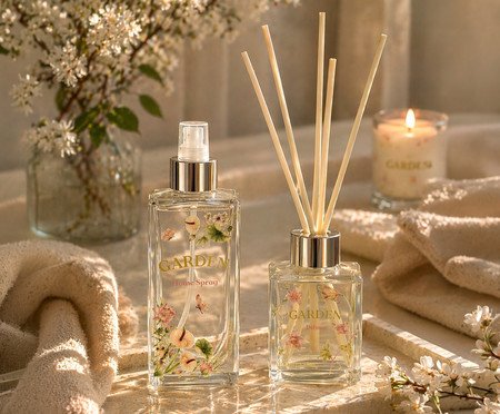 Jogo de Difusosr e Aromatizador Floral Cítrico Garden - 2Pçs | Westwing