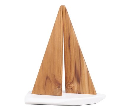 Escultura Caravela Branca e Bege | Westwing