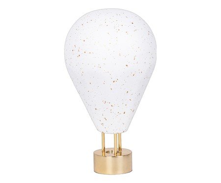 Escultura em Resina Ballon D'Or Flocado Branco | Westwing