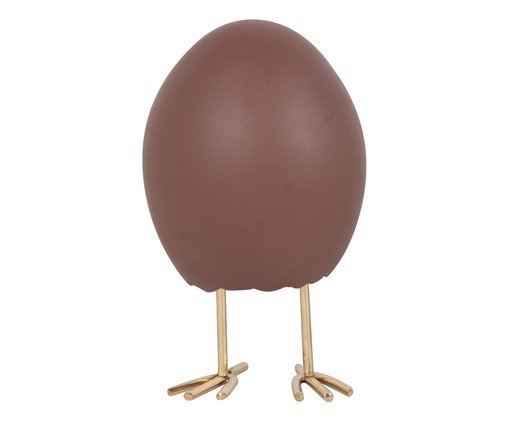 Escultura Egg Marrom, brown | WestwingNow