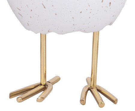Escultura Egg Flocado Branco | Westwing