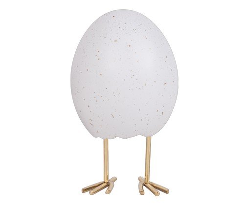 Escultura Egg Flocado Branco, white | WestwingNow