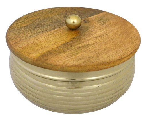 Porta-Objetos Decorativo Keepa Dourado e Marrom, brown | WestwingNow