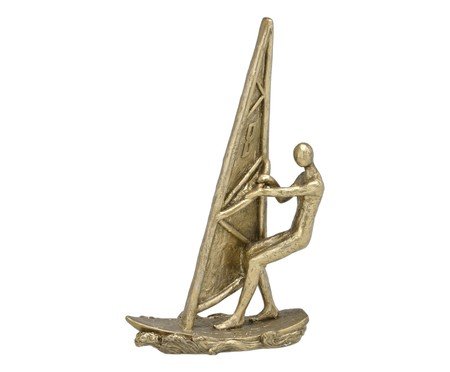 Escultura Windsurf Olimpiadas Dourado | Westwing