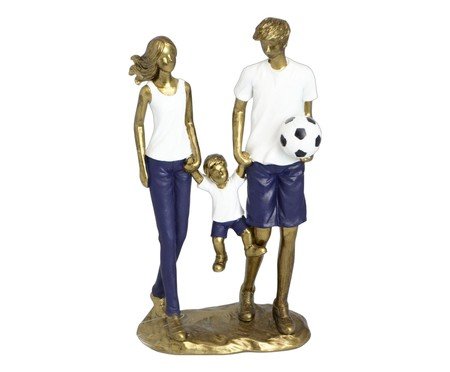 Família no Futebol Decorativo Ternura Azul e Dourado | Westwing