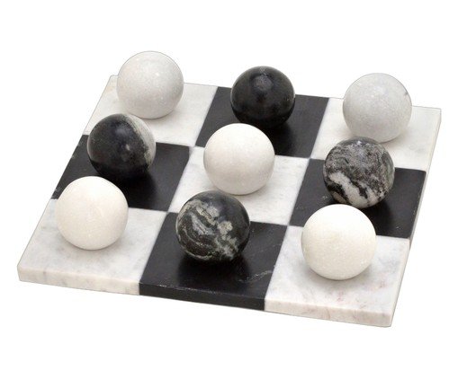 Jogo de Tabuleiro Decorativo Piezza Branco e Preto, white | WestwingNow