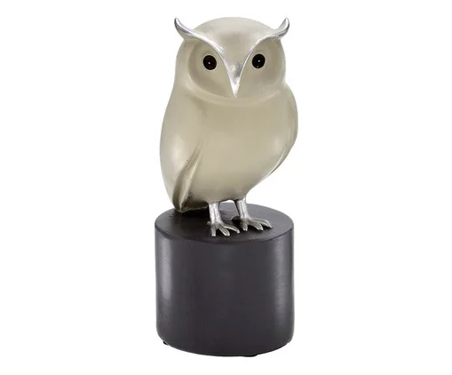 Coruja Decorativa Vigia Cinza e Prata, grey | WestwingNow