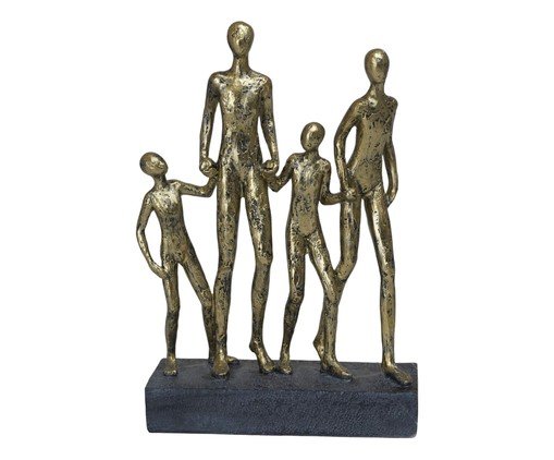 Escultura Decorativa Evidência Cinza e dourado, grey | WestwingNow