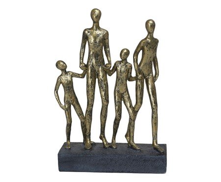 Escultura Decorativa Evidência Cinza e dourado | Westwing