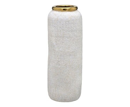 Vaso Decorativo Elvra Cinza e dourado | Westwing