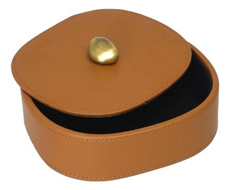 Porta-Objetos Decorativo Guardix Chocolate e Dourado | Westwing
